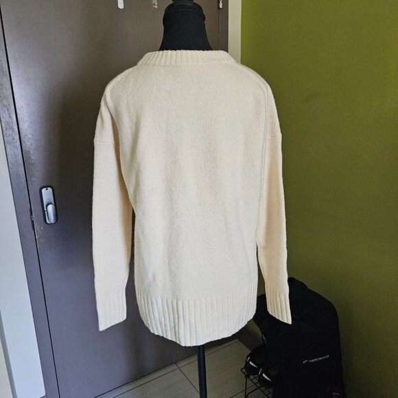 Jcrew Oversized Crewneck Merino Alpaca Supersoft Yarn - 2018 - Off-White - Sz XX - Picture 4 of 16